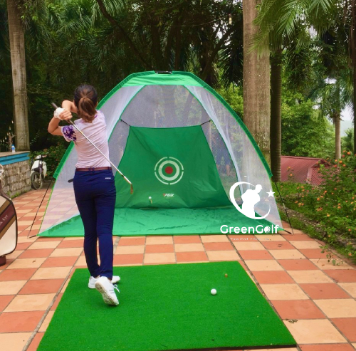 Combo Lều Tập Golf 2X3m + Thảm Tập Swing 1.5X1.5m + Tặng Kèm 3 Bóng Xốp Chơi Kỹ Thuật + 2 Tee