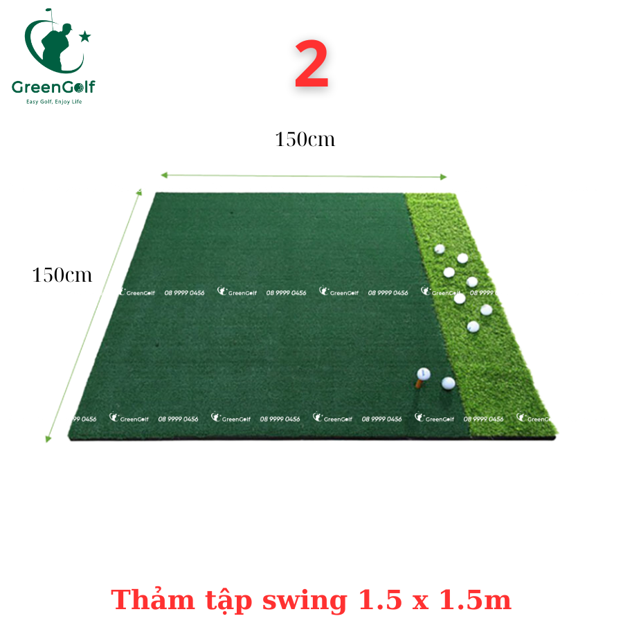 Combo khung 2x2x0.5 + thảm put 2mx4m + thảm swing 1.5x1.5m - CBKL10