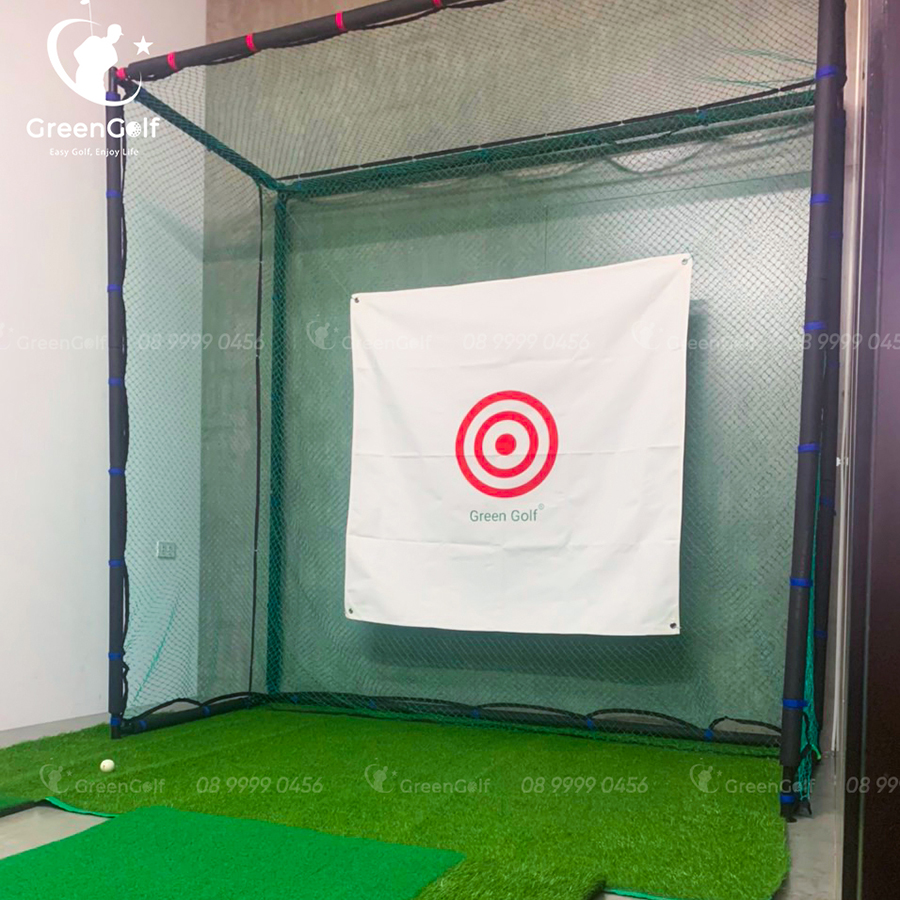 Combo Khung Tập Golf KT 2.5*2.5*1m + Thảm Tập Golf Swing 1.5mx1.5m + Thảm Cỏ Trải Sàn 2.5x1m - CBKL7