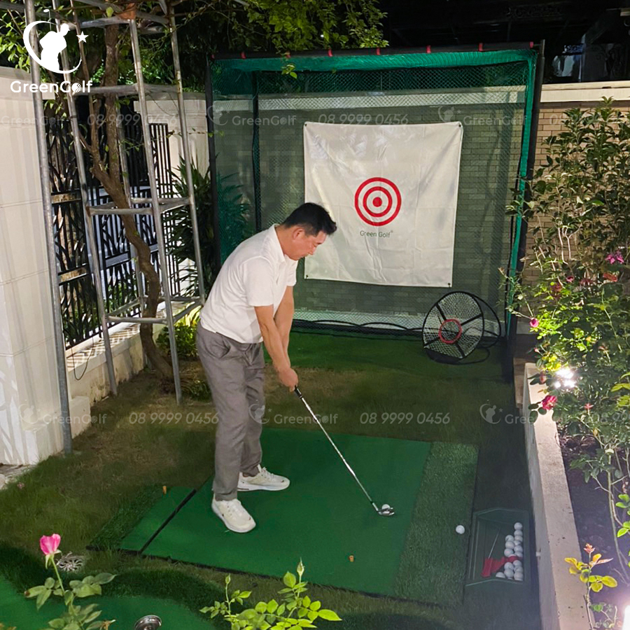 Combo Khung Tập Golf KT 2.5*2.5*1m + Thảm Tập Golf Swing 1.5mx1.5m + Thảm Cỏ Trải Sàn 2.5x1m - CBKL7