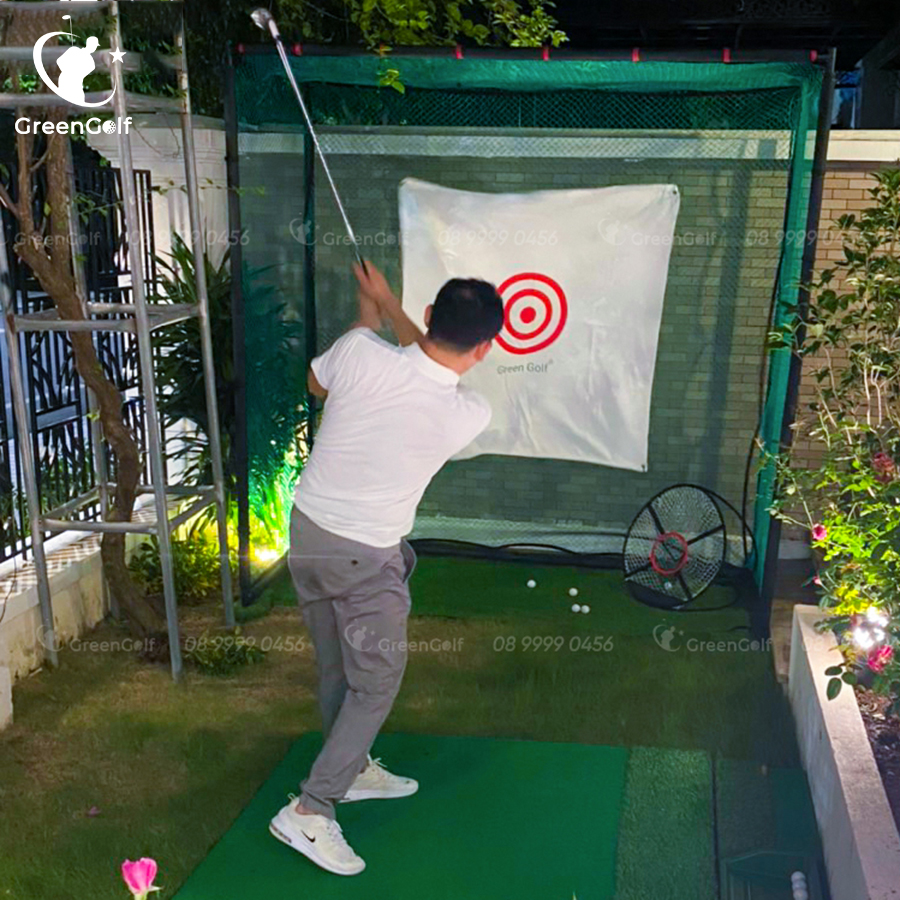 Combo Khung Tập Golf KT 2.5*2.5*1m + Thảm Tập Golf Swing 1.5mx1.5m + Thảm Cỏ Trải Sàn 2.5x1m - CBKL7