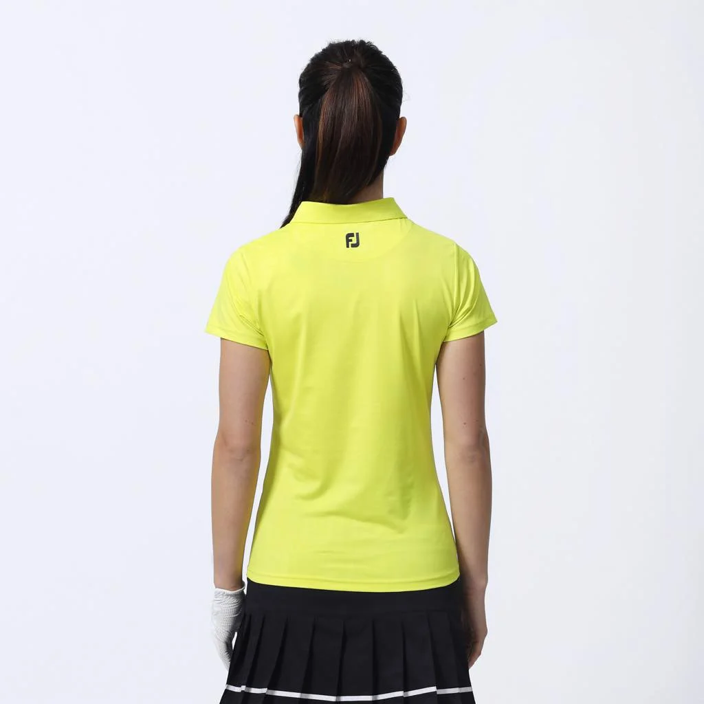 Áo golf nữ tay ngắn WOMEN'S DEBOSSED LOGO SS SHIRT 80566 YELLOW | FootJoy