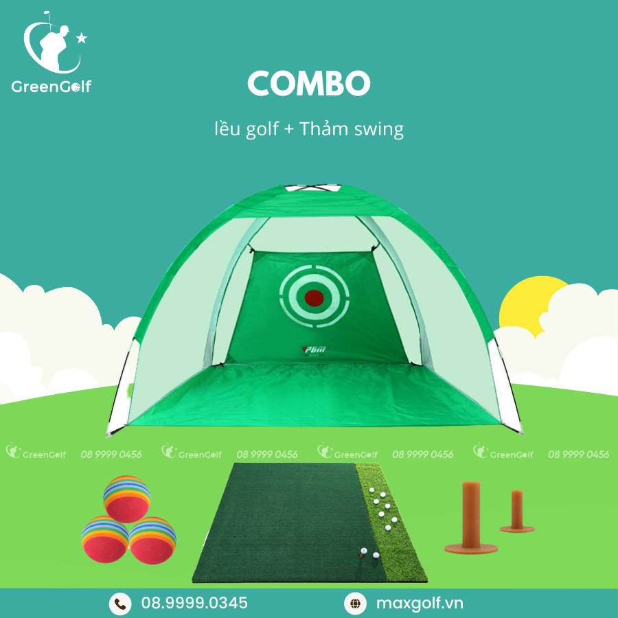 Lồng Tập Golf + Thảm Swing