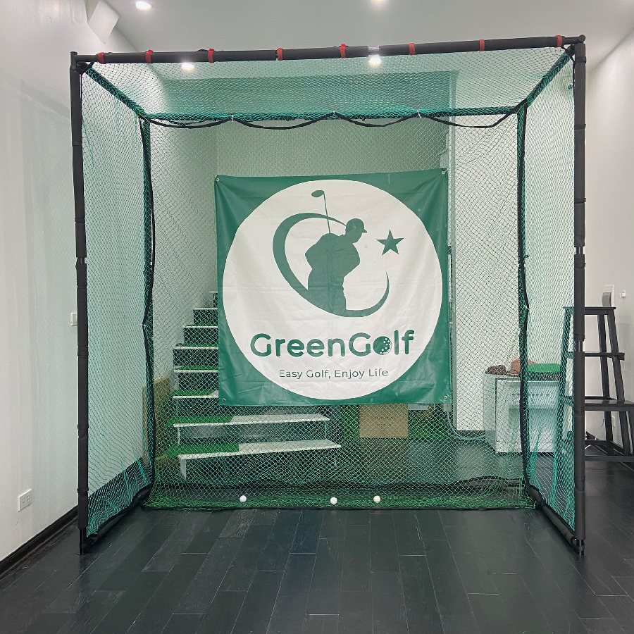 Combo khung tập golf 2.5x2.5x1 + thảm put chip swing 2.5 x 4m - CBKL11
