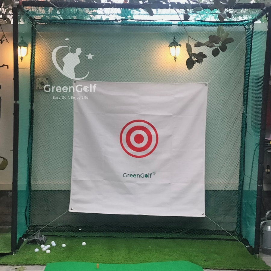 Combo Khung Tập Golf KT 2.5x2.5x1m + Thảm Tập Golf Swing 1.5mx1.5m