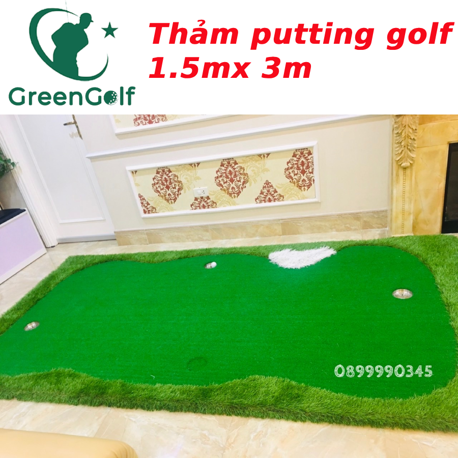 Thảm Tập Golf  Putting 1.5x3M - Luyện tập Golf chuyên nghiệp tại nhà