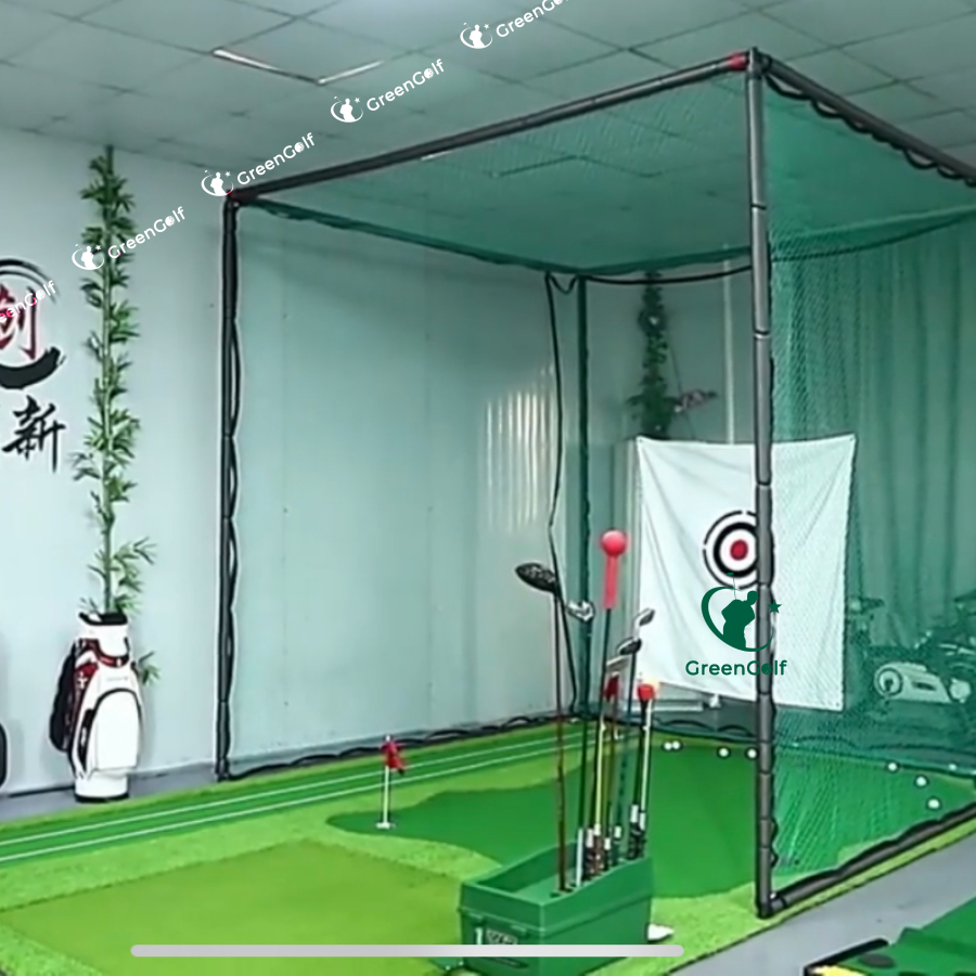 ComBo Khung Golf 3mx3mx3m, Thảm 3m x 5m, Máy nhả bóng PGM_CBKL20