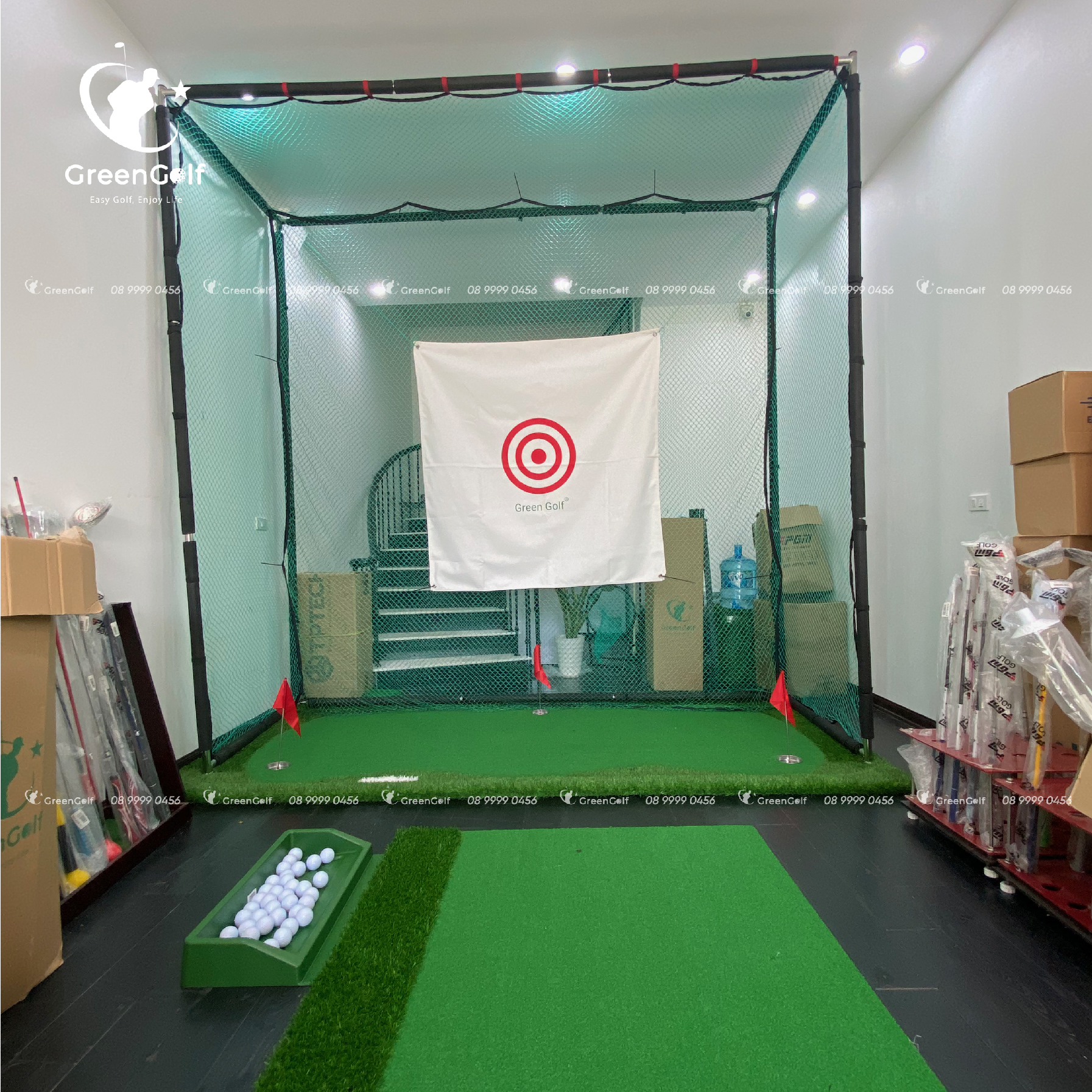 Combo Khung 2.5x2.5x2.5 + Thảm Swing 1.5mx 1.5m + Thảm cỏ 2,5x2,5 - CBKL6.5