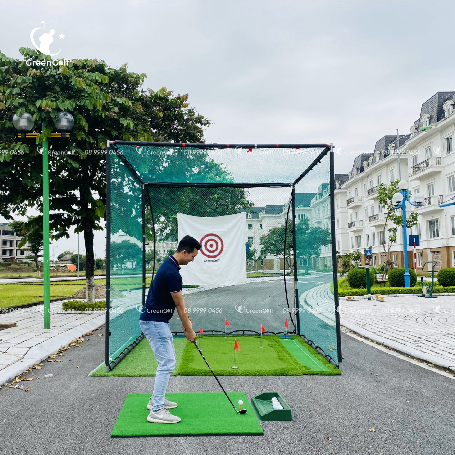 Combo Khung 2.5x2.5x2.5 + Thảm Swing 1.5mx 1.5m + Thảm cỏ 2,5x2,5 - CBKL6.5