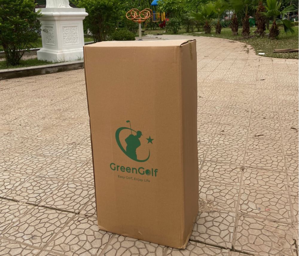 Combo khung golf 2,5x2,5X2,5  + thảm swing 1.5x1.5 + giỏ chip xanh + put nhựa + thảm cỏ nhân tạo + 2.5x2.5 + khay cao su + 25 bóng - CBKL10