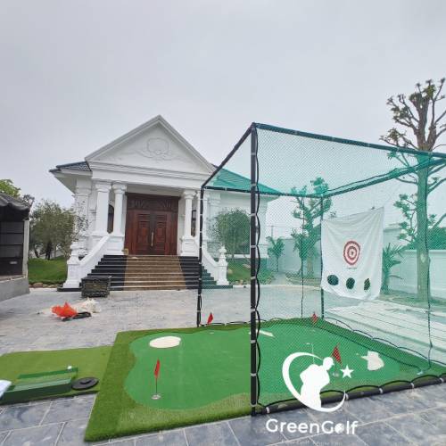 Combo Khung Tập Golf 3x3x3 + Thảm Swing 1.5x1.5 +  Thảm Put 1,5 x 3m + Khay Nhựa + 25 Bóng Mới - CBKL11