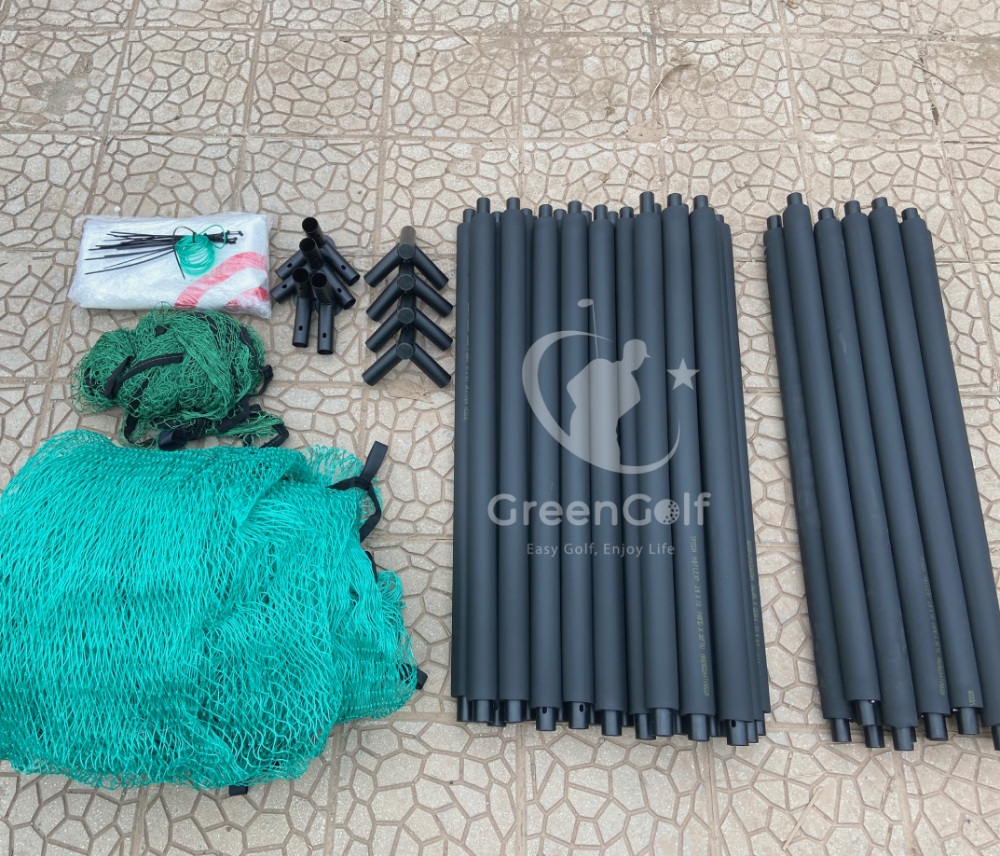 Combo khung 2.5x2.5x1+ thảm put 1.2mx2.5m+ thảm swing 1.2x 1.2 + máy bóng  + 25 bóng + thảm cỏ nhân tạo 2mx1m -CBKL9