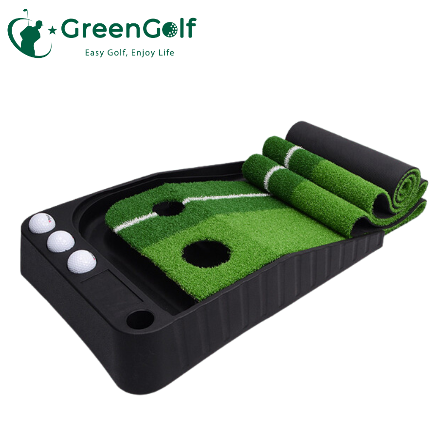 Thảm tập golf nhựa đen
