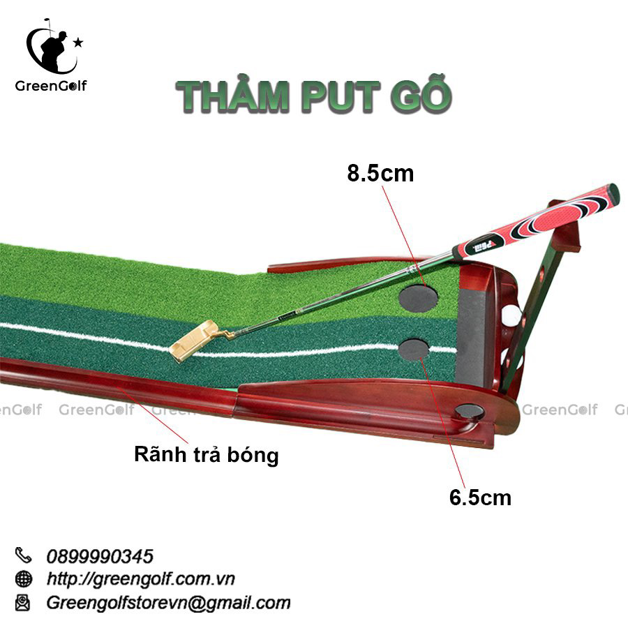 Thảm tập Golf Put gỗ