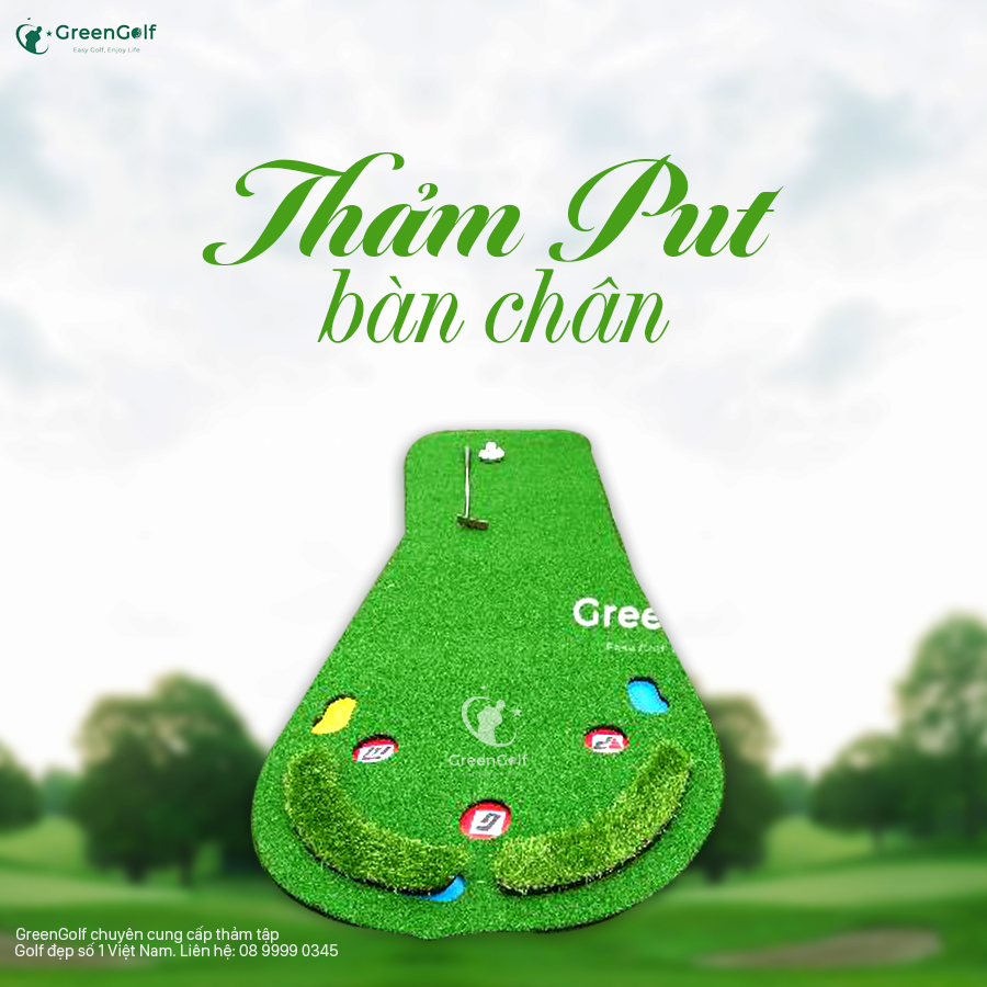 Thảm Tập Golf Put Hình Bàn Chân