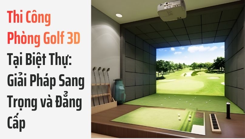 Thi Công Phòng Golf 3D Tại Biệt Thự: Giải Pháp Sang Trọng & Đẳng Cấp