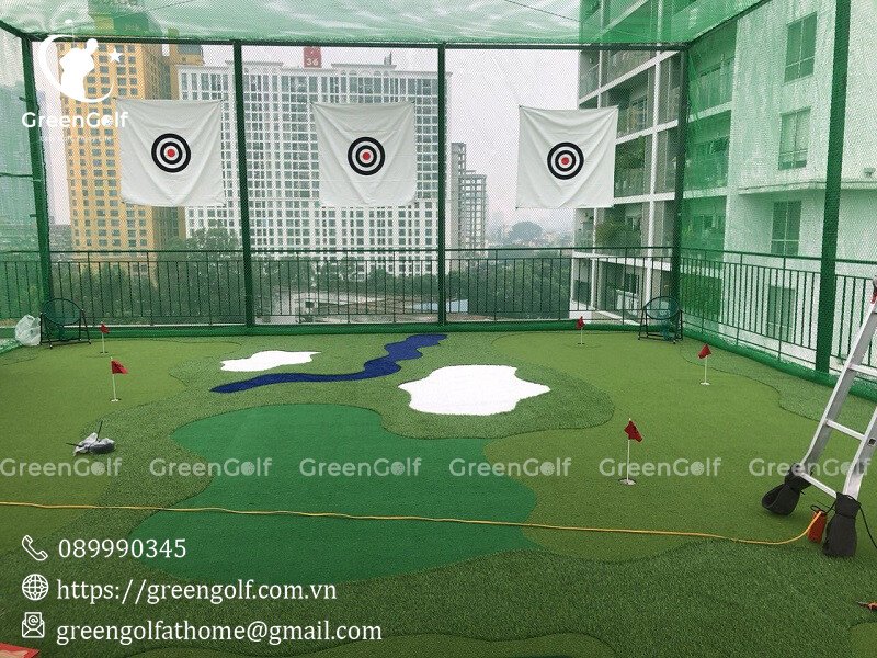 Tuyệt tác sân tập golf mini trên sân thượng tại Hà Nội - TC12
