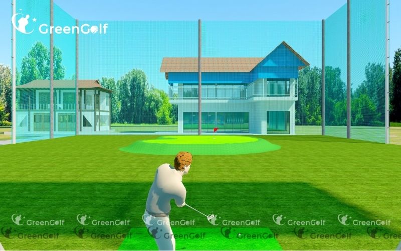 Thi công cột lưới sân thể thao Green Golf