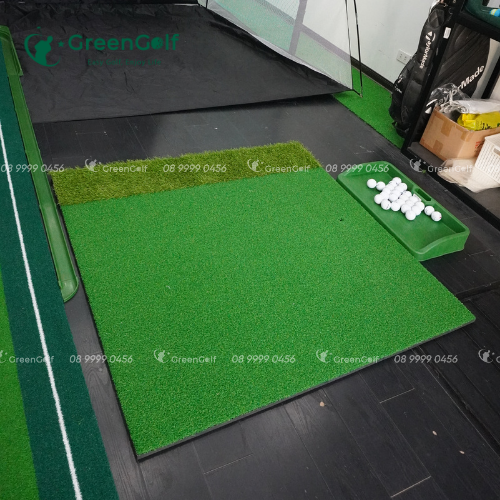 Combo Lều Tập Golf 2X3m + Thảm Tập Swing 1.2X1.2m + Put nhựa + Khay bóng + 25 bóng golf trắng mới