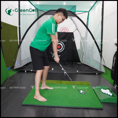 Combo Lều Tập Golf 2X3m + Thảm Tập Swing 1.2x1.2m + Tặng Kèm 3 Bóng Xốp Chơi Kỹ Thuật + 2 Tee