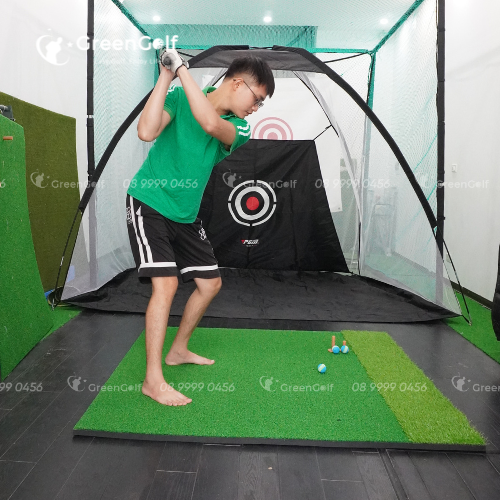 Combo Lều Tập Golf 2X3m + Thảm Tập Swing 1.5X1.5m + Tặng Kèm 3 Bóng Xốp Chơi Kỹ Thuật + 2 Tee