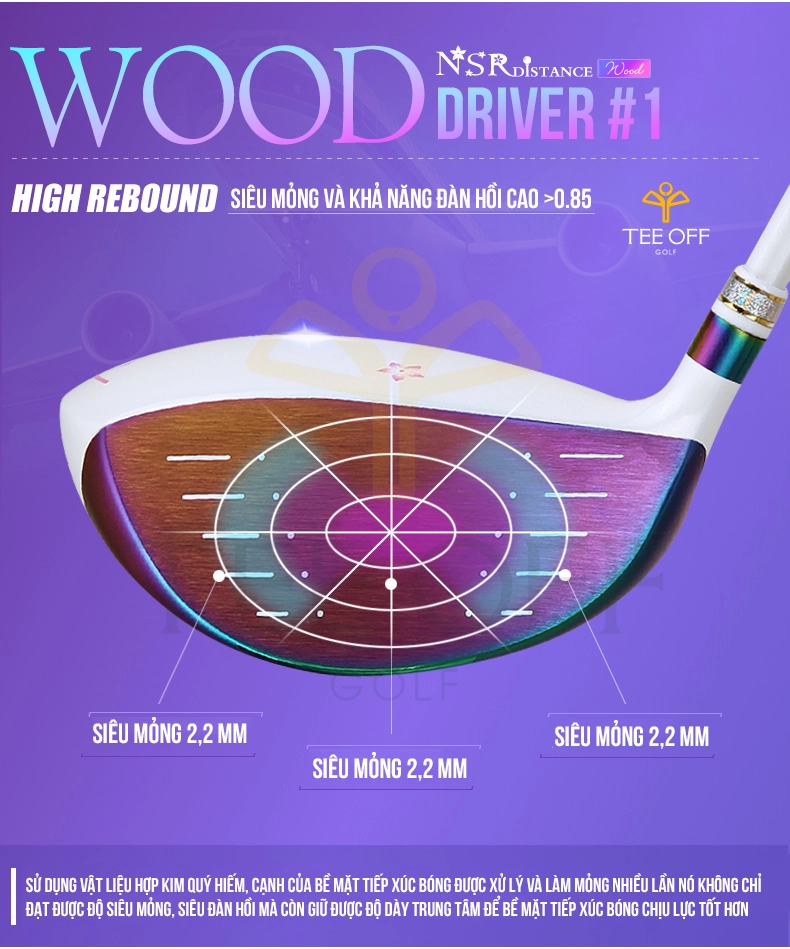 Gậy Driver Nữ NSR II - PGM NSR II Ladies Golf Driver - MG026