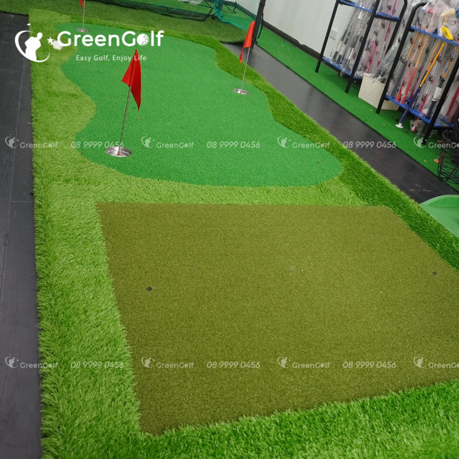 Thảm Tập Golf 2 Trong 1 - Thảm Swing Kết Hợp Thảm Putt TTG2T1